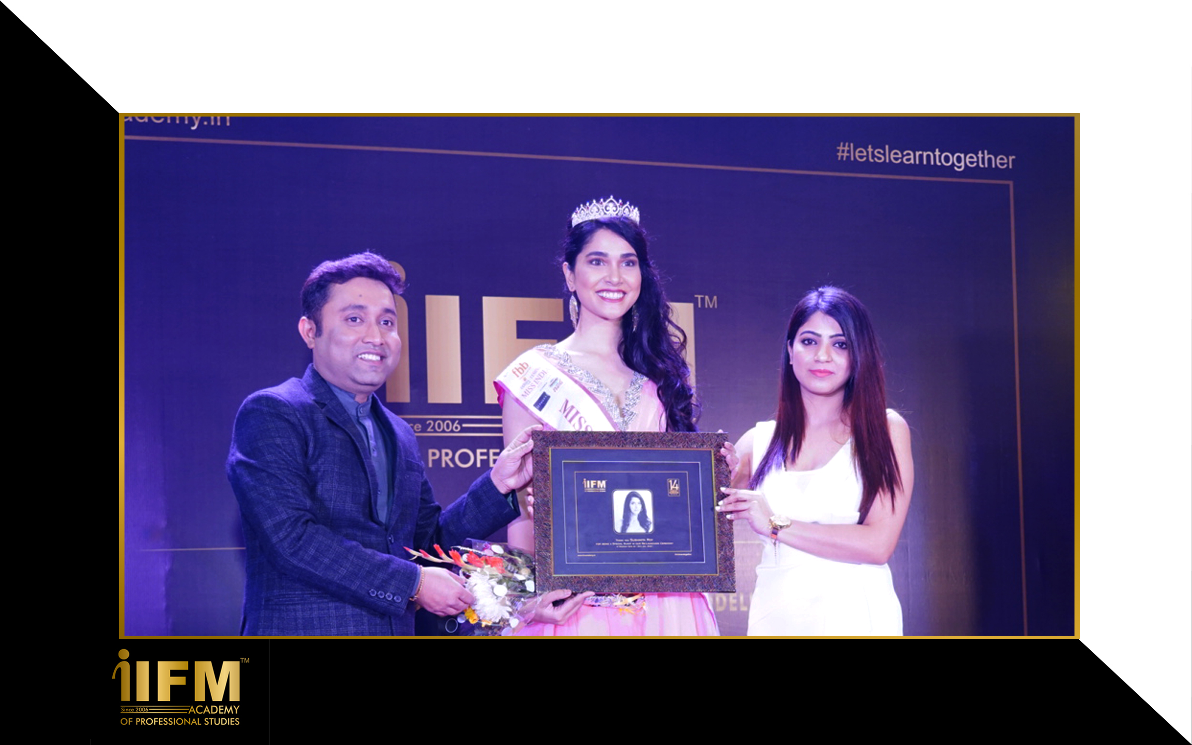 Femina Miss. India Westbengal 2019 Sushmita Roy along with our CEO Kuntanil Das & our Director Suvag